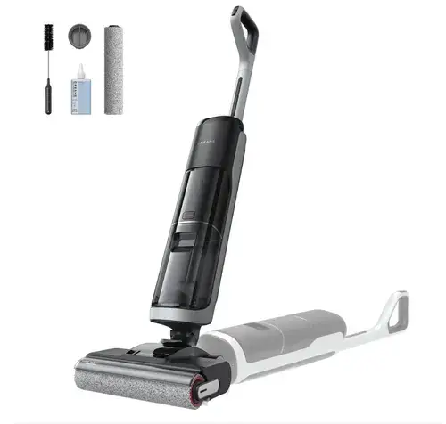 Aspirator vertical fara fir Dreame H14 HHV25A, aspirare umed/uscat, 4 moduri de aspirare, putere aspirare 18.000Pa, auto-curatare, Rezervor apa curata/murdara-0.8l/0.6l, baterie 4900mAh, Autonomie pana la 75 min, 380 W, afisaj LED (Negru)