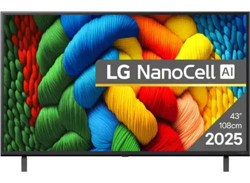 Televizor NanoCell LED LG 109 cm (43inch) 43NANO80A3B, Ultra HD 4K, Smart TV, WiFi, CI+