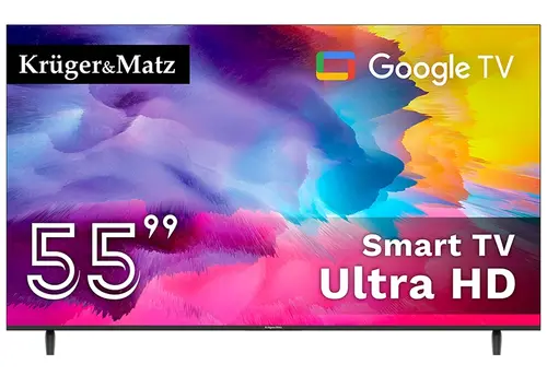 Televizor LED Kruger&Matz 139 cm (55inch) KM0255UHD-G, Ultra HD 4K, Smart TV, WiFi, CI+