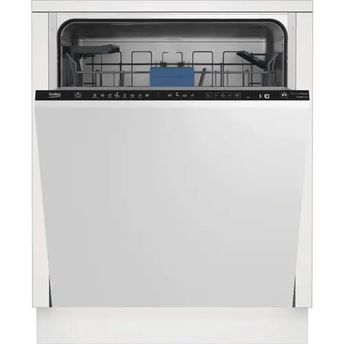 Masina de spalat vase incorporabila Beko BDIN28450C, 14 seturi, 8 programe, Clasa B, Deschidere automata a usii, Motor ProSmart Inverter, Fast+, 60 cm (Inox)