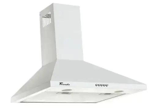 Hota decorativa Tornado Kent 750 (50), 1 Motor Turbo, 3 Viteze, 750 m3/h, Filtru anti-grasimi, Clasa C, 50 cm (Alb)