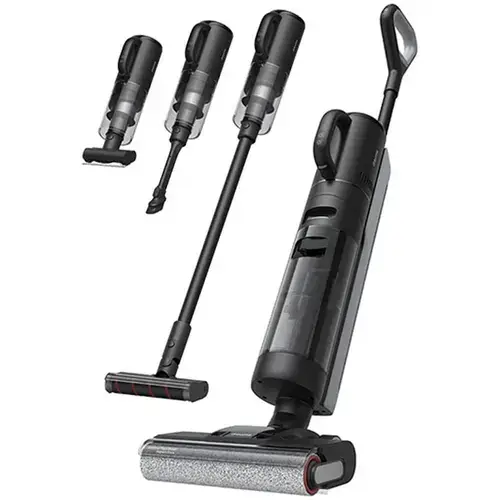 Aspirator vertical fara fir Dreame H12 Dual HHV4, aspirare umed/uscat, 3 moduri de aspirare, putere aspirare 16000Pa, auto-curatare, capacitate rezervor apa curata/murdara-0.9l/0.7l, baterie 4000mAh, autonomie pana la 60min, 300W, afisaj LED (Negru)
