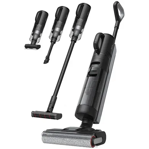 Aspirator vertical fara fir Dreame H12 Dual HHV4, aspirare umed/uscat, 3 moduri de aspirare, putere aspirare 16000Pa, auto-curatare, capacitate rezervor apa curata/murdara-0.9l/0.7l, baterie 4000mAh, autonomie pana la 60min, 300W, afisaj LED (Negru)