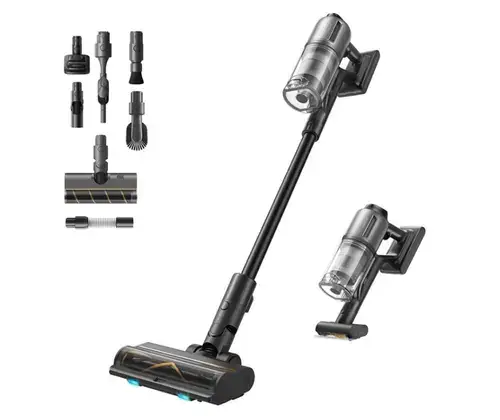 Aspirator vertical fara fir Dreame Z30 VZV17A, putere de aspirare 22.000Pa, 3200mAh, 855 W, 310 AW, autonomie pana la 90 min, baterie puternica 8*3200mAh (Negru)