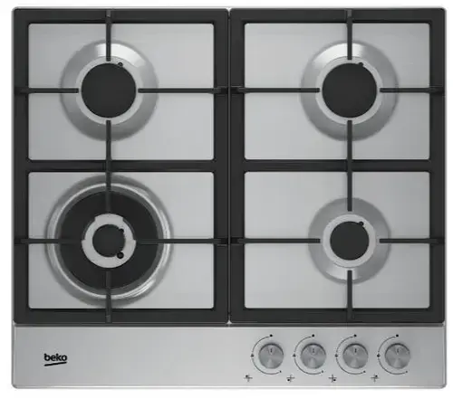 Plita incorporabila Beko HIAW64225SX, Gaz, 4 arzatoare (Inox)