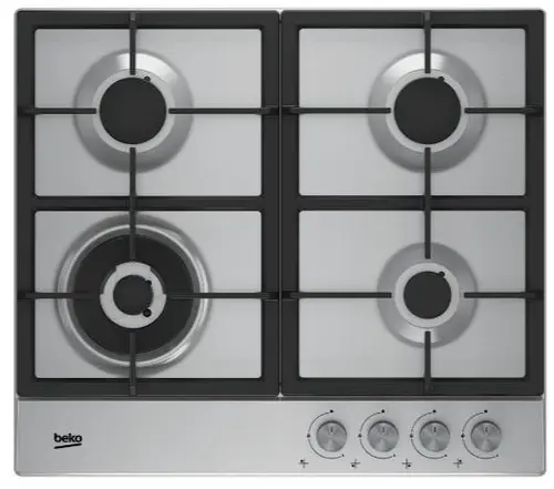 Plita incorporabila Beko HIAW64225SX, Gaz, 4 arzatoare (Inox)
