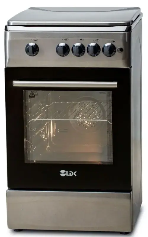 Aragaz LDK 5060 A Shiny Grey RMV NG, Gaz, 4 Arzatoare, Aprindere electrica, 46 L, 60 cm (Gri)