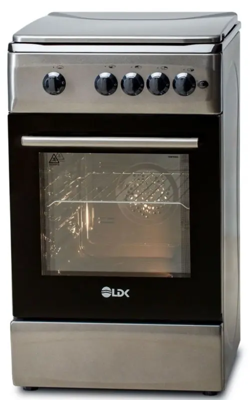 Aragaz LDK 5060 A Shiny Grey RMV NG, Gaz, 4 Arzatoare, Aprindere electrica, 46 L, 60 cm (Gri)