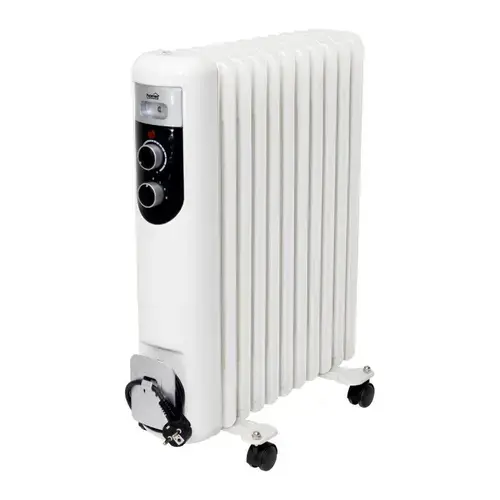 Radiator cu ulei Home FKOS11M, 11 elementi, 2000W, termostat (Alb)