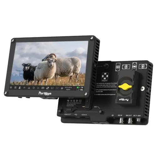 Monitor profesional pentru camera de filmat Portkeys HS8, Ecran 8inch, 1920x1200, 10bit, Touchscreen 1100nits, 20W (Negru)