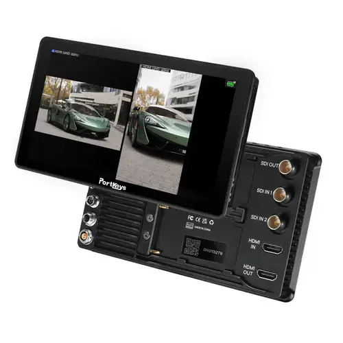 Monitor profesional pentru camera de filmat Portkeys BM7 II DS, 7inch, HDMI/SDI, Touchscreen, 10-bit (8+2 FRC), 2200nits (Negru)