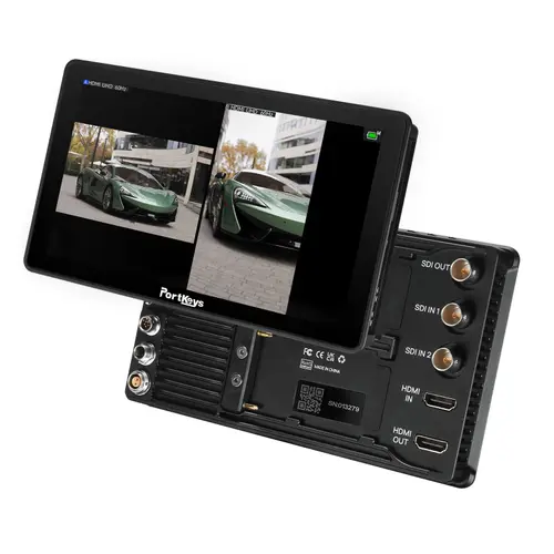 Monitor profesional pentru camera de filmat Portkeys BM7 II DS, 7inch, HDMI/SDI, Touchscreen, 10-bit (8+2 FRC), 2200nits (Negru)