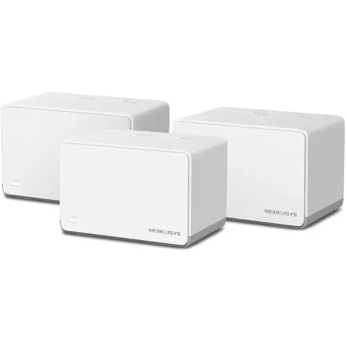 Sistem Mesh Wi-Fi Mercusys Halo H70X(3-pack), AX1800, Wi-Fi 6, Dual Band Gigabit, MU-MIMO, cu acoperire completa pentru casa