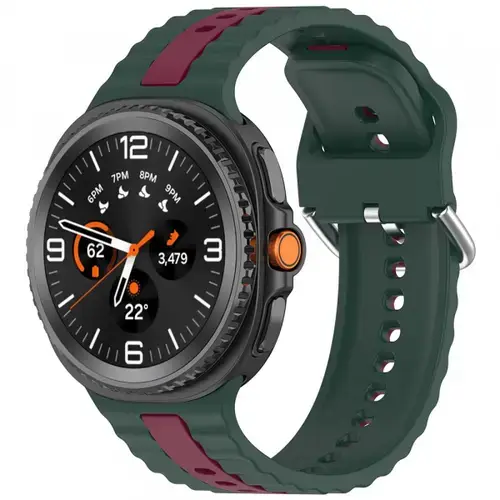 Curea Techsuit W078 pentru Samsung Galaxy Watch 8 Classic / Watch8 44mm / Watch 8 40mm, Verde