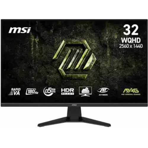 Monitor Gaming Rapid VA LED MSI 31.5inch MAG 325QF E18V, WQHD (2560 x 1440), HDMI, DisplayPort, 180 Hz, 0.5 ms (Negru)