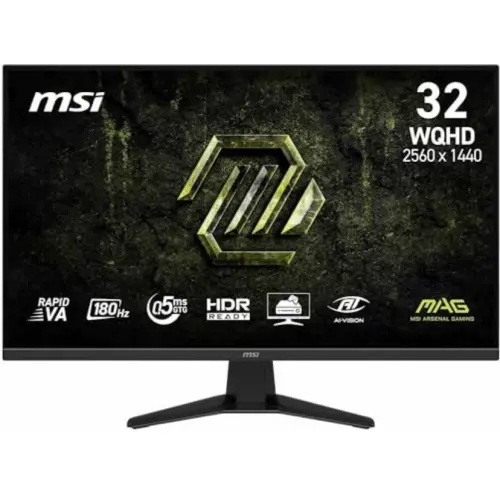 Monitor Gaming Rapid VA LED MSI 31.5inch MAG 325QF E18V, WQHD (2560 x 1440), HDMI, DisplayPort, 180 Hz, 0.5 ms (Negru)