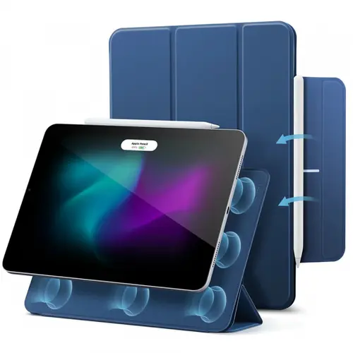 Husa pentru Apple iPad Air 13 (2025) / Air 13 (2024) / Pro 12.9 (2022) / Pro 12.9 (2021) / Pro 12.9 (2020), ESR, Rebound (Albastru)