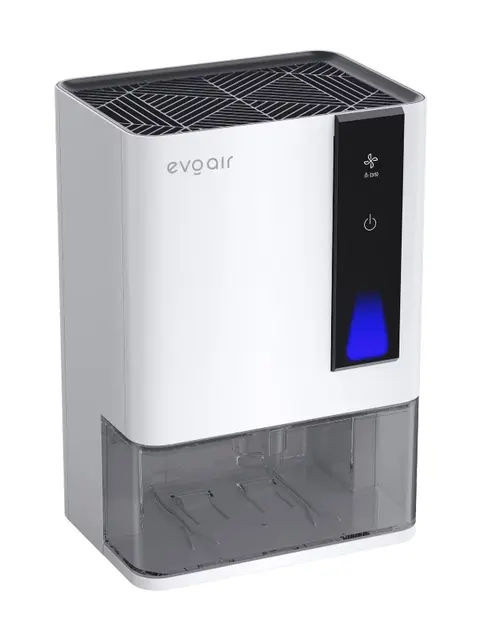 Dezumidificator Evoair HIDRY PLUS, 900ml/24h, Lumina ambientala in 7 culori, Rezervor 1.9l, 3 Viteze, Functie Auto Dezghetare (Alb)