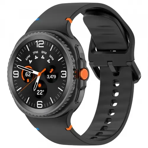 Curea Techsuit W079 pentru Samsung Galaxy Watch 8 Classic / Watch8 44mm / Watch 8 40mm, Negru