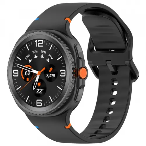 Curea Techsuit W079 pentru Samsung Galaxy Watch 8 Classic / Watch8 44mm / Watch 8 40mm, Negru
