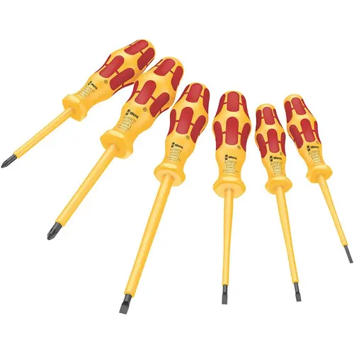 Set de 6 surubelnite Wera Kraftform, VDE, Drept/PZ