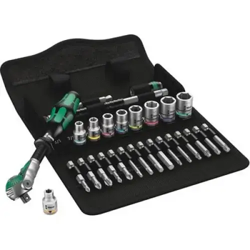 Set Chei tubulare + Accesorii, Wera, 28 piese, Multicolor
