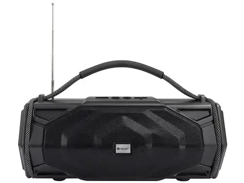 Boxa portabila Tracer Explorer TWS BT, Bluetooth, 15 W, Pnou solar, Lanterna, Radio FM, Functie bacterie externa 1800 mAh, USB, microSD (Negru)
