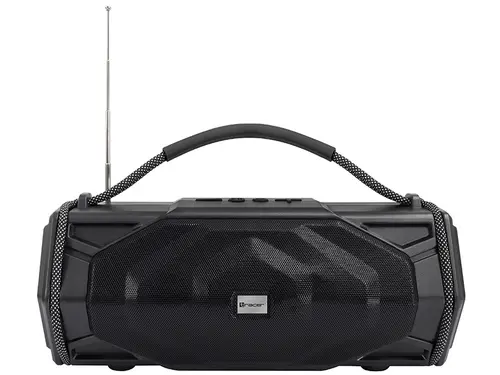 Boxa portabila Tracer Explorer TWS BT, Bluetooth, 15 W, Pnou solar, Lanterna, Radio FM, Functie bacterie externa 1800 mAh, USB, microSD (Negru)