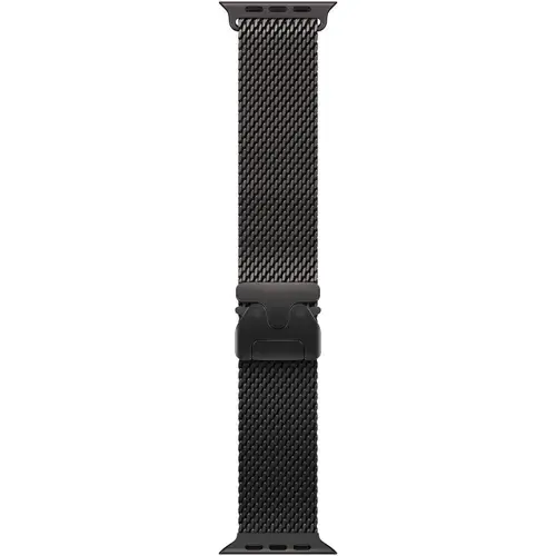 Curea Smartwatch Apple MGHU4ZM/A pentru Apple Watch 49mm, Milanese Loop, Black Titanium, Large (Negru)