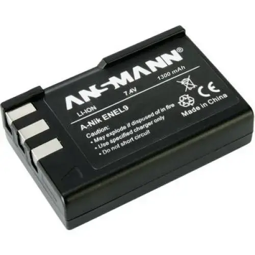 Acumulator aparat foto Ansmann, Compatibil cu Nikon, 7.4 V, 1200 mAh, Negru