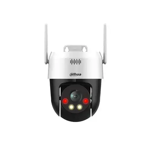 Camera supraveghere wireless IP WiFi cu iluminare duala Dahua Active Detterence Picoo P5AE-PV, 5 MP, IR/lumina alba, 4 mm, slot card, vizualizare de pe telefon, microfon si difuzor, auto tracking