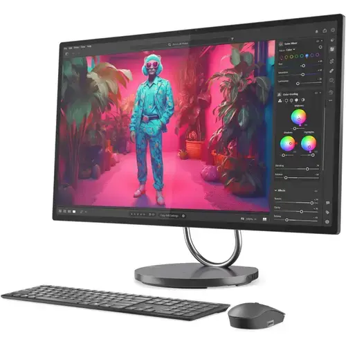 All In One PC Lenovo Yoga AIO 32ILL10, Procesor Intel® Core™ Ultra 7 258V 4.8GHz Meteor Lake, 31.5inch UHD IPS, 32GB RAM, 1TB SSD, nVidia GeForce RTX 4050 @6GB, Camera Web, Windows 11 Pro
