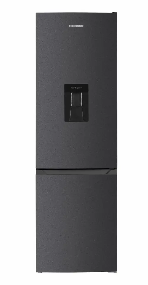 Combina frigorifica HEINNER HC-HM260DGWDE++, 260 L, Clasa E, Lumina LED, Dozator de apa, H 180 cm (Gri)