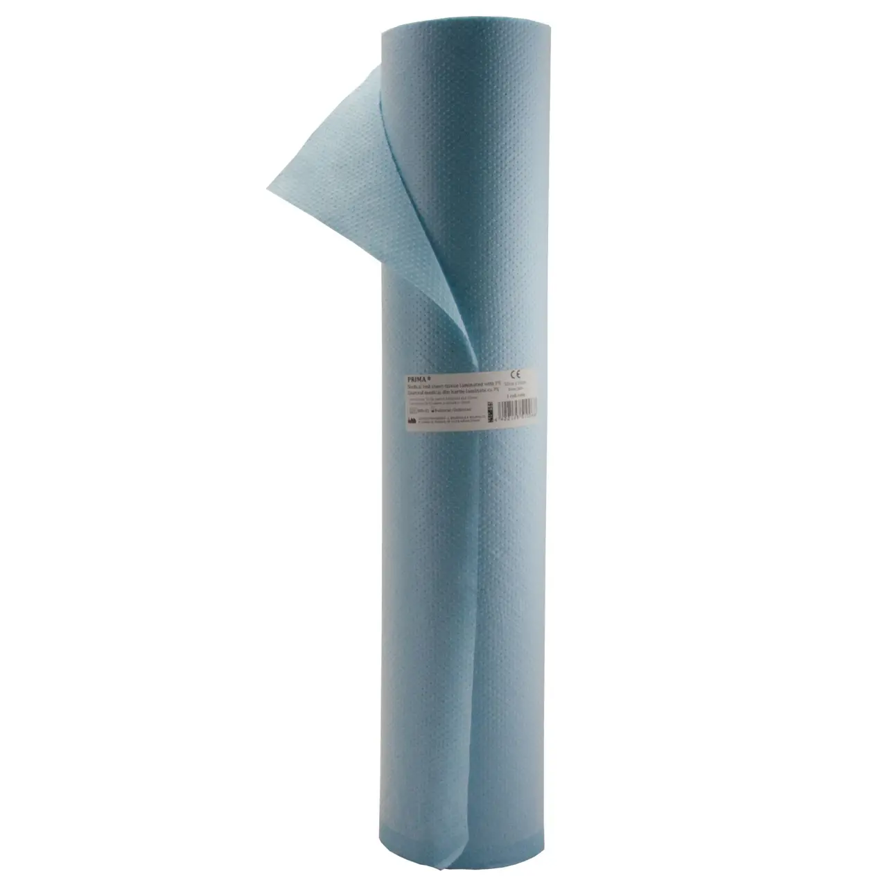 Cearceaf Polietilena PRIMA + Hartie 50cmx50m, 130 foi x 38.5cm 100% celuloza, Albastru, 2 straturi laminate - 1 rola