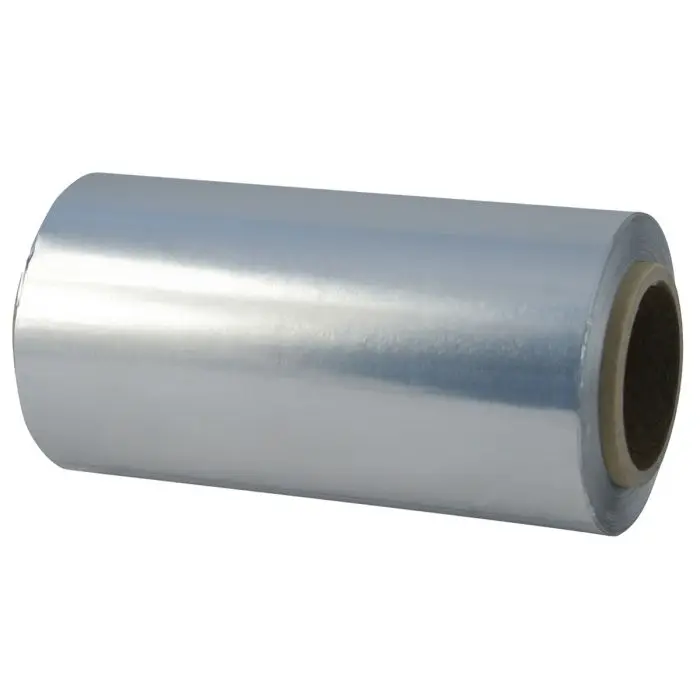Folie aluminiu argintie, dimensiuni 12cm x 70m, 15 microni