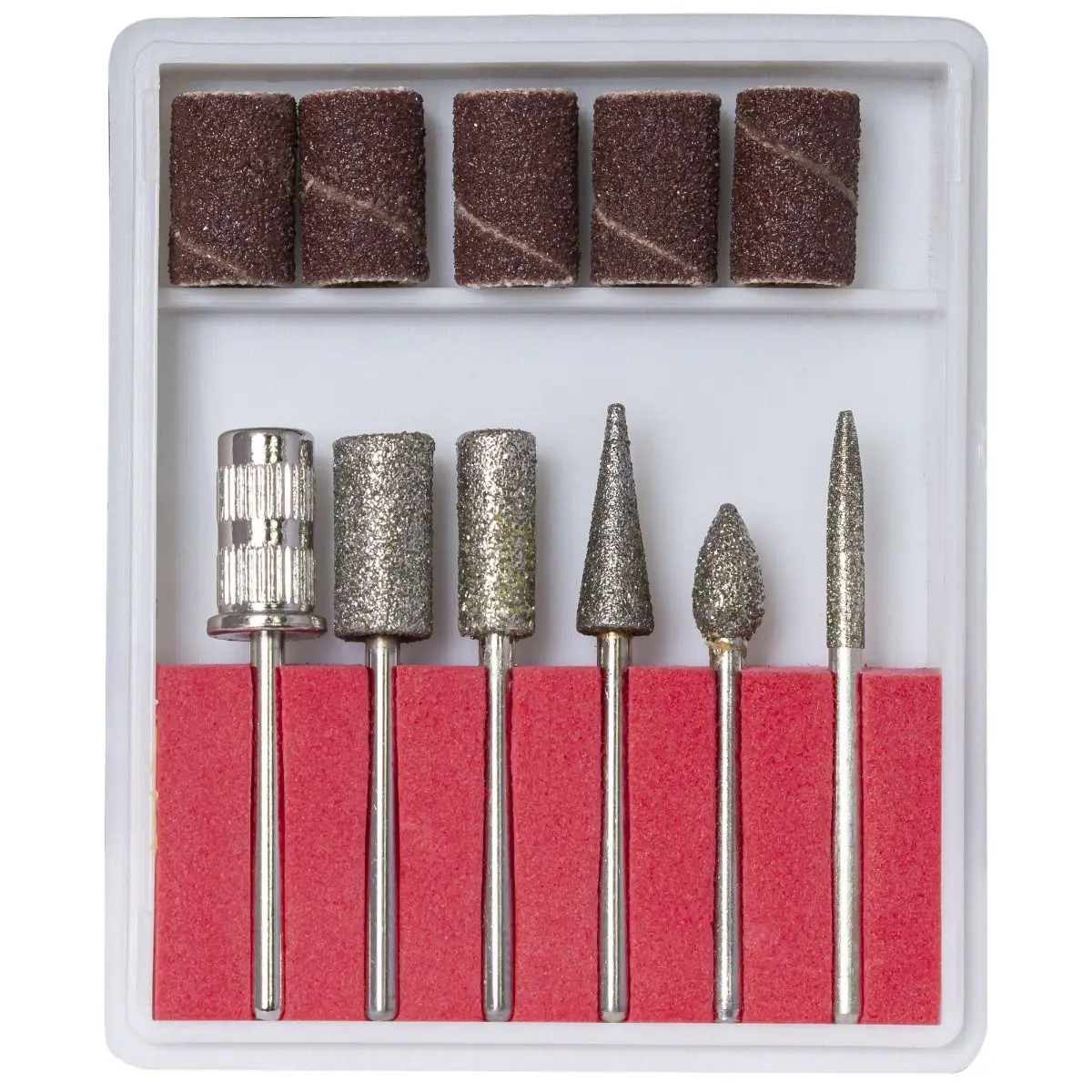 Freze diamantate 5bucati + 1 adaptor + 5 role abrazive/set