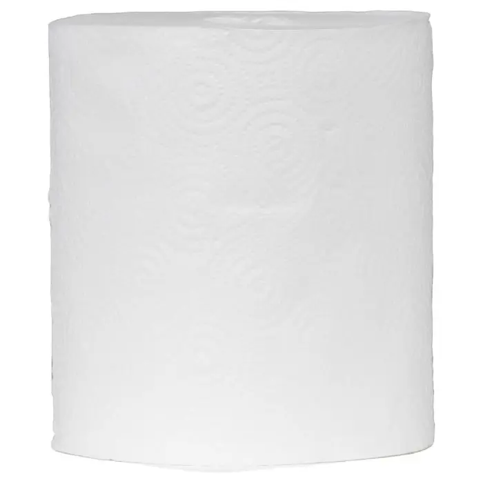 Rola prosop hartie derulare centrala 19cmx80m, 2 straturi, DE 19cm, 100% celuloza, alb  - 12 role