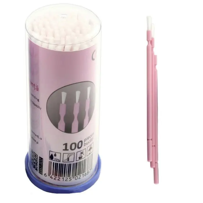 Periute aplicatoare de unica folosinta - roz - 100 bucati