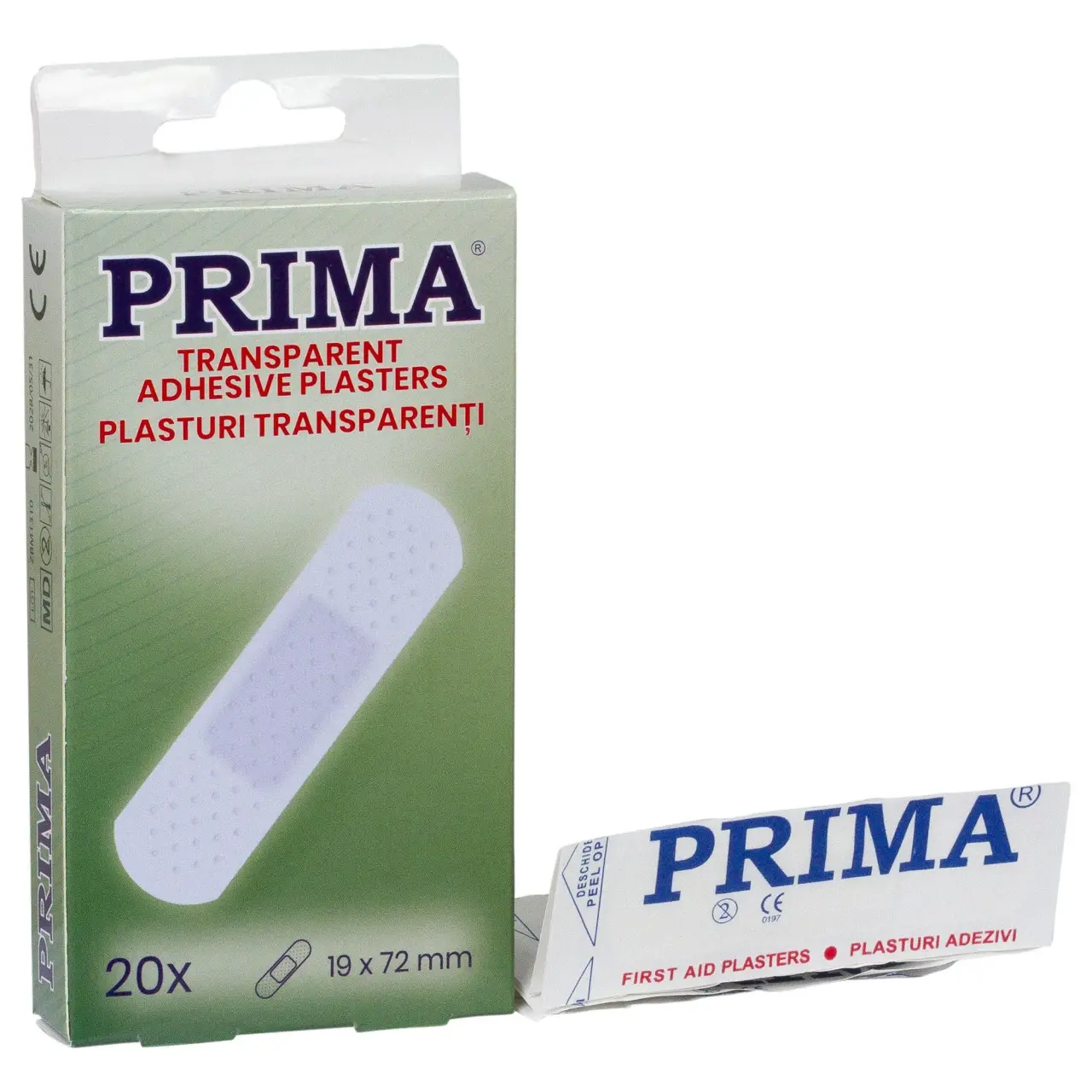Plasturi transparenti PRIMA, 19x72mm, 20 bucati