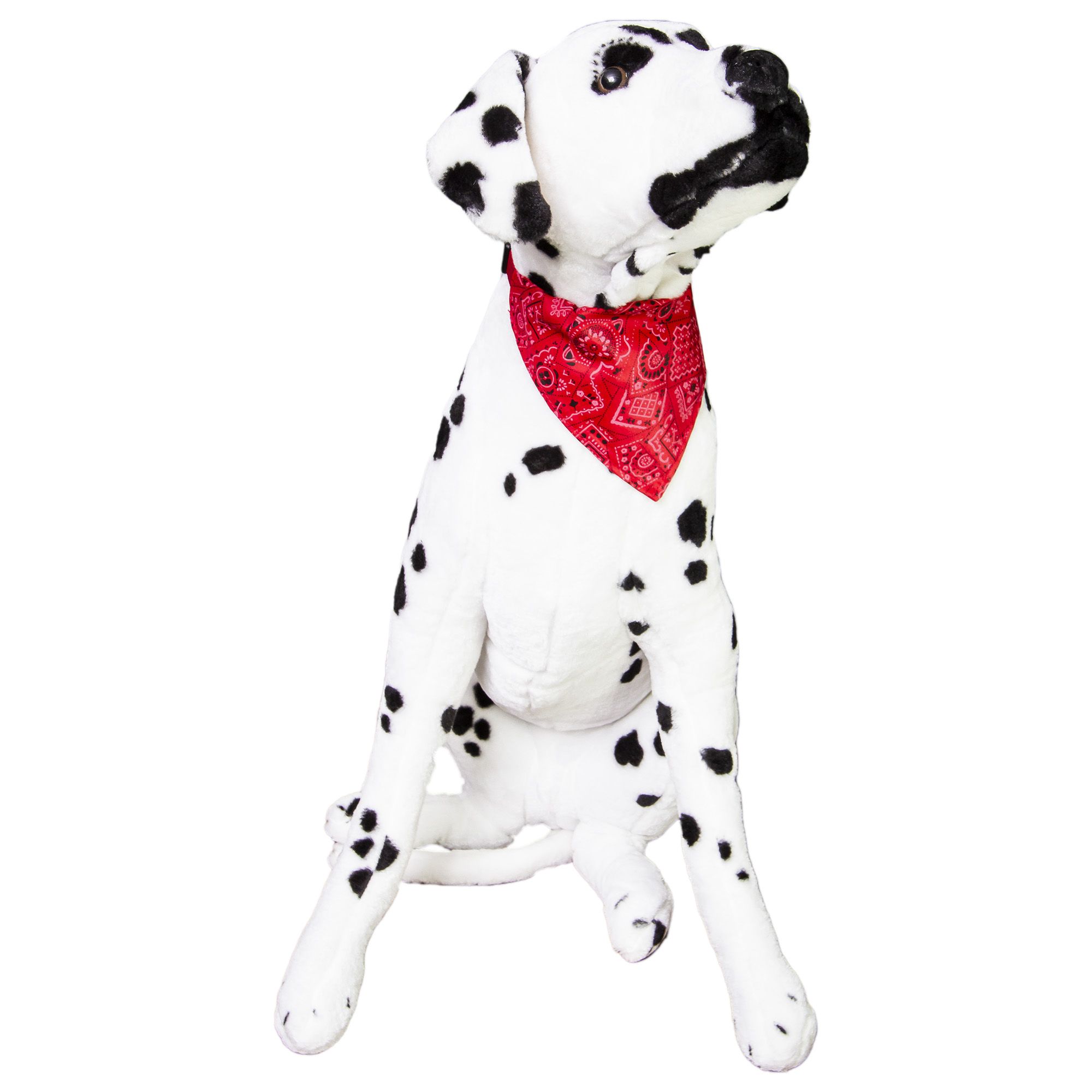 Bandana rosie pentru caini 40-65 cm