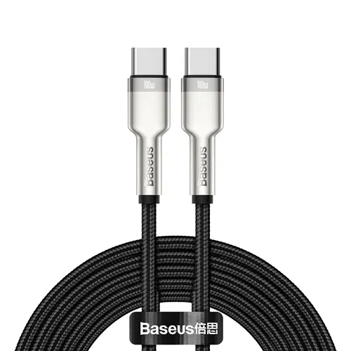 Cablu de date Baseus 6953156202368, USB-C - USB-C, 2 m, Negru