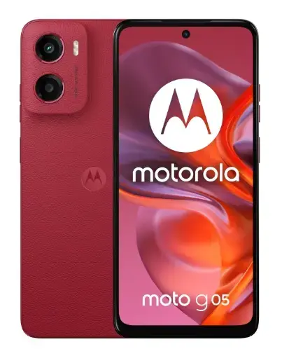 Telefon Mobil Motorola Moto G05, Procesor Mediatek Helio G81 Extreme Octa-Core, IPS LCD Capacitive touchscreen 6.67inch, 4GB RAM, 64GB Flash, Camera 50 MP, 4G, Wi-Fi, Dual SIM, Android (Rosu)