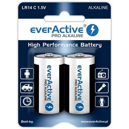 Baterie Everactive EA-LR14, Alkaline, LR14, 2 bucati, Blister