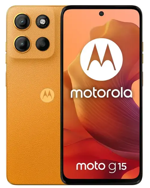 Telefon Mobil Motorola Moto G15, Procesor Mediatek Helio G81 Extreme Octa Core, IPS LCD Capacitive touchscreen 6.72inch, 4GB RAM, 128GB Flash, Camera Duala 50+5MP, Wi-Fi, 4G, Dual Sim, Android (Portocaliu)