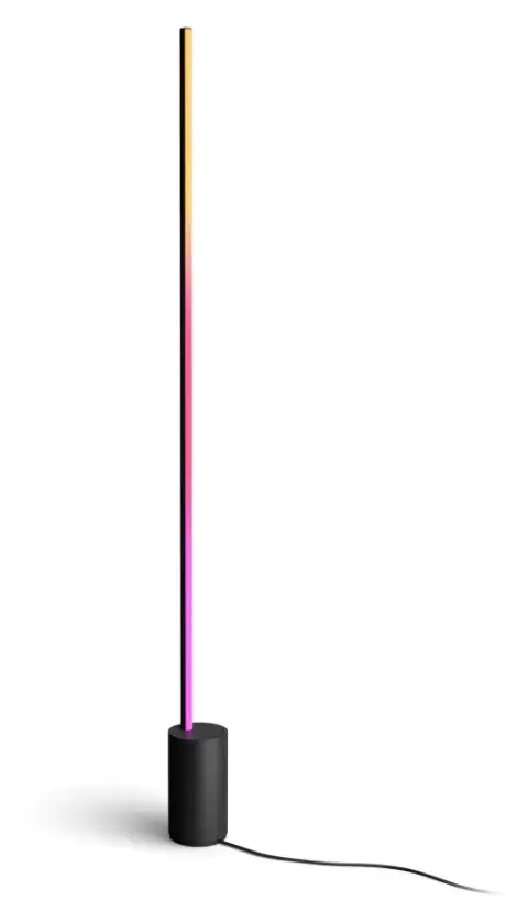 Lampadar LED RGB inteligent Philips Hue Gradient Signe floor, 29W, 1800 lm, lumina alba si colorata, IP20, 145.8 cm, Aluminiu (Negru)