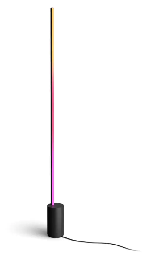 Lampadar LED RGB inteligent Philips Hue Gradient Signe floor, 29W, 1800 lm, lumina alba si colorata, IP20, 145.8 cm, Aluminiu (Negru)