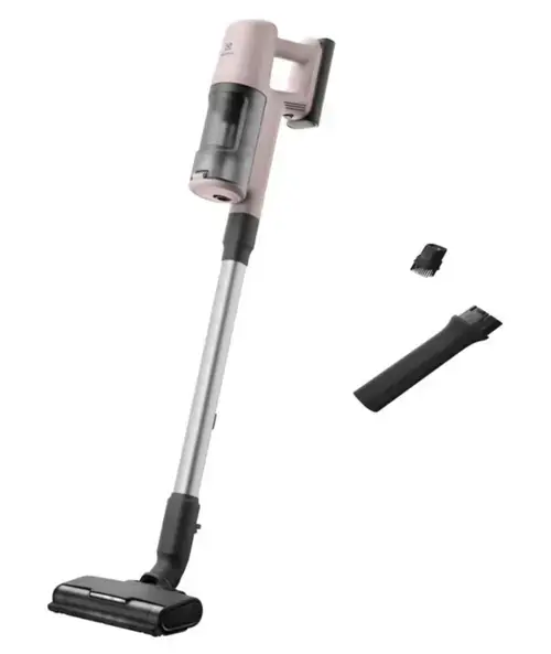 Aspirator vertical Electrolux Seria 600 EP61CB21WP, 21,6V, 2500 mAh, Recipient praf 0,5l, tub inox, perie PowerPro multisuprafete cu LED, Tehnologie ciclonica, Duza pentru spatii inguste, 79 dB, Autonomie max 50 minute (Roz)