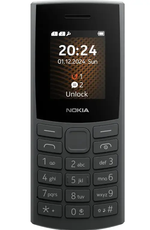 Telefon mobil Nokia 105 4G (2024), Dual Sim, 4G (Negru)