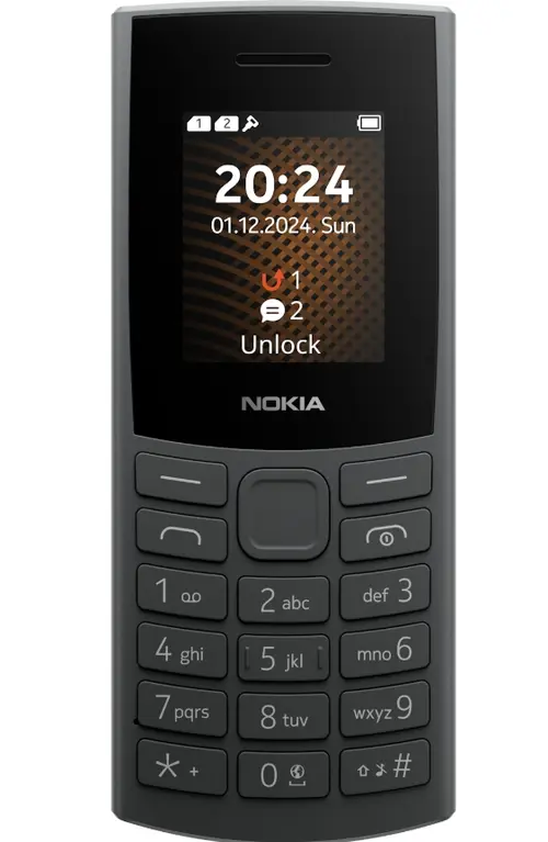 Telefon mobil Nokia 105 4G (2024), Dual Sim, 4G (Negru)