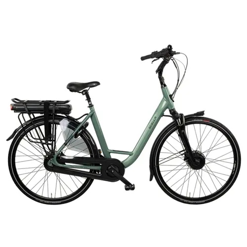 Bicicleta Electrica Stella Livorno Dama FDST RTE 2.1, roti 28 Inch, cadru L, viteza maxima25 km/h, motor 250 W, Verde